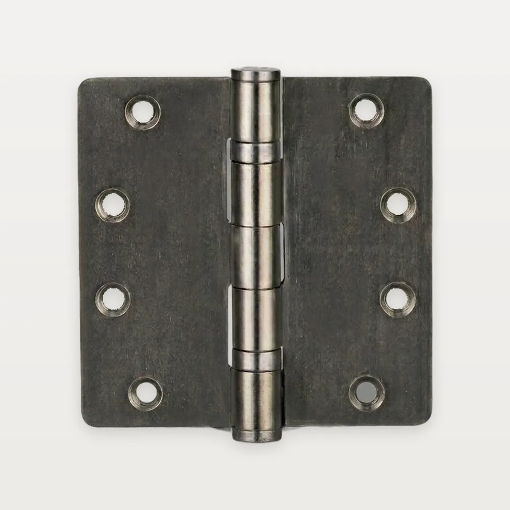 XH-A22 Stainless steel butt hinge, radius corners, 2 ball bearings