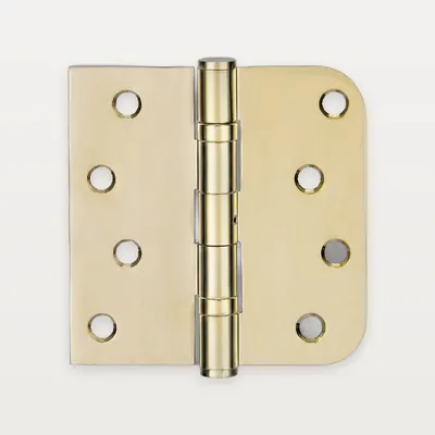 XH-C10 Brass butt hinge, one radius corner, 2 ball bearings