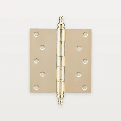 XH-C27 Brass butt hinge with finials, 4 ball bearings