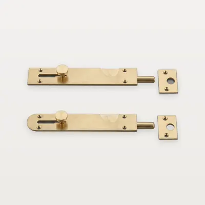 XH-D08 Brass flat bolt with keeper